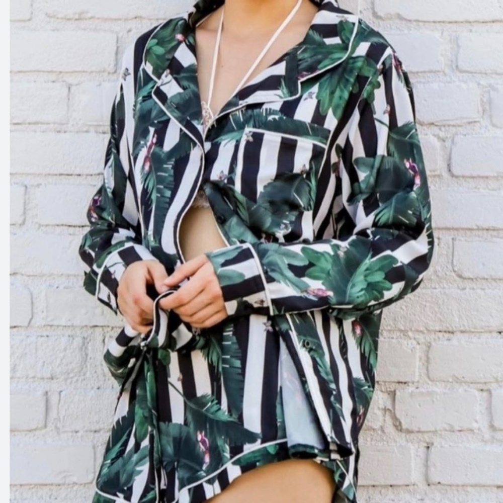 Plush Jungle Striped Pajama Set